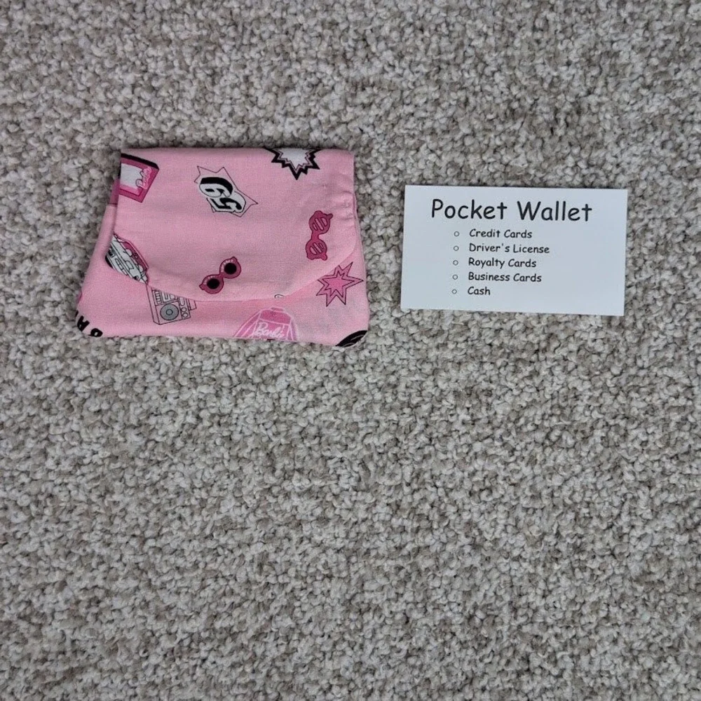 Pink Polka Dot Pocket Wallet Credit Card‎ Holder Clutch Purse